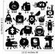 funny monsters Wall Decal