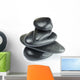 Big Black Spa Stones Isolated on White Wall Decal