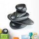Big Black Spa Stones Isolated on White Wall Decal