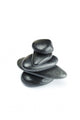 Big Black Spa Stones Isolated on White Wall Decal
