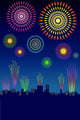 Fireworks and Town Shining