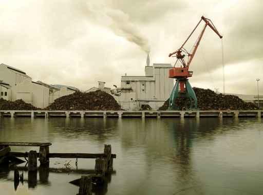 Industrial Scene Ria Bilbao Wall Decal