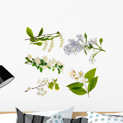 Spring Blossoms Wall Stickers shown on a wall