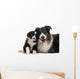 Border Collies Interacting Wall Decal