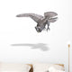 Flying Grey Owl Wall Decal
