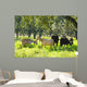Goats in Green Field Wall Mural