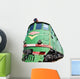 Green Diesel Locomotive Wall Decal