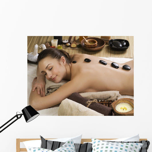 Spa. Stone massage. Dayspa Wall Mural