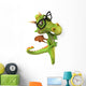 Dragon with Glasses Peeking Wall Decal