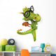 Dragon with Glasses Peeking Wall Decal
