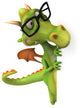 Dragon Et Lunettes Wall Decal
