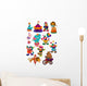 cartoon animals circus Wall Decal