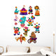cartoon animals circus Wall Decal