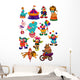 cartoon animals circus Wall Decal
