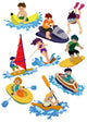 cartoon water sports Wall Decal