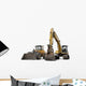 Large Construction Excavation Machinery Wall Decal