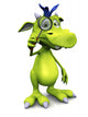 Cute cartoon monster with magnifying glass. Wall Decal