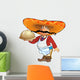 Mexican waiter with a tray. Wall Decal