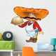 Mexican waiter with a tray. Wall Decal