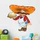 Mexican waiter with a tray. Wall Decal