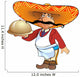 Mexican waiter with a tray. Wall Decal