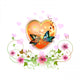 Heart Decorated With Flowers and Butterflies Wall Decal