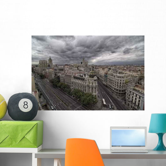 Gran via Madrid Spain Wall Decal