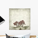 textured old paper background with african violet (saintpaulia) Wall Mural