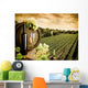 Wine and vineyard in vintage style Wall Mural