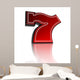 Lucky Number Seven Over White Background Wall Decal