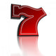 Lucky Number Seven Over White Background Wall Decal