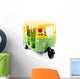 Plastic tuk-tuk from India, with sticker "I LOVE INDIA". Wall Decal