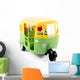 Plastic tuk-tuk from India, with sticker "I LOVE INDIA". Wall Decal