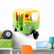 Plastic tuk-tuk from India, with sticker "I LOVE INDIA". Wall Decal