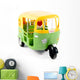 Plastic tuk-tuk from India, with sticker "I LOVE INDIA". Wall Decal