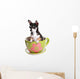 Tiny Dog in Big Tea Cup Wall Decal