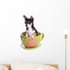 Tiny Dog in Big Tea Cup Wall Decal