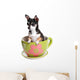 Tiny Dog in Big Tea Cup Wall Decal