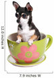 Tiny Dog in Big Tea Cup Wall Decal
