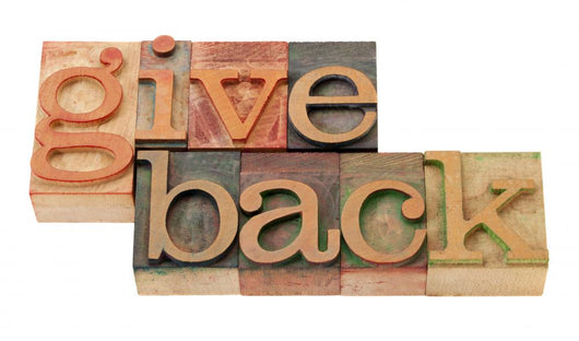Give Back Words in Wood Fonts Wall Decal