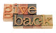 Give Back Words in Wood Fonts Wall Decal