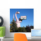 Pink Dinosaur Holding Sign