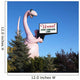 Pink Dinosaur Holding Sign