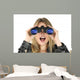 Woman with Binoculars Looking