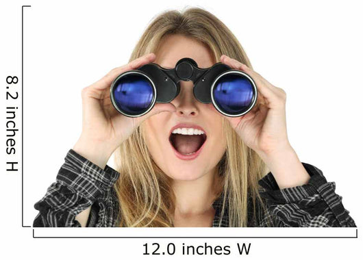 Woman with Binoculars Looking