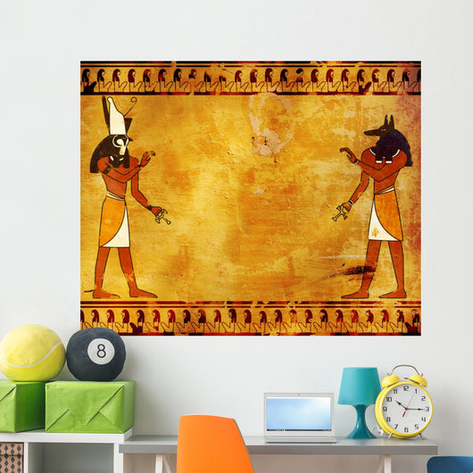 Anubis and Horus Wall Mural