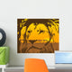 Portrait African Lion with Wall Mural