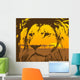 Portrait African Lion with Wall Mural