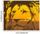 Portrait African Lion with Wall Mural