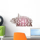 Word Cloud "Social Media" Wall Decal